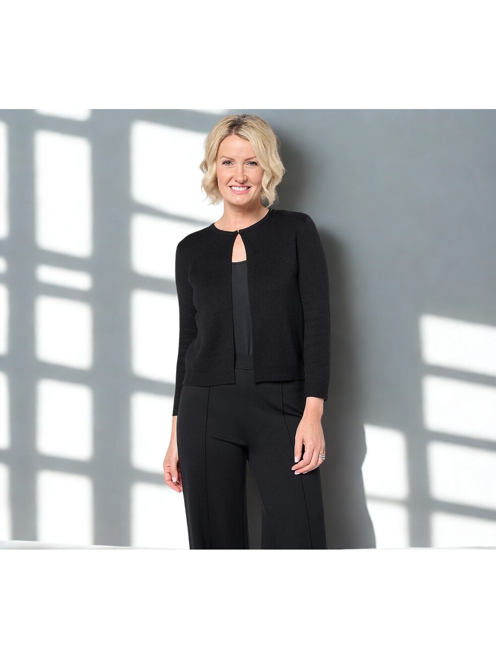 Isaac Mizrahi Live! Essentials Open Front Long Sleeve Bolero Size L